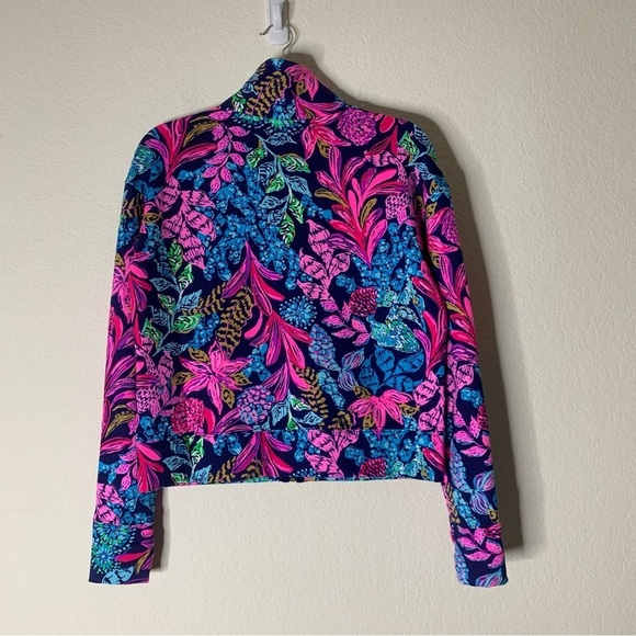Lilly Pulitzer Womens wrenley full zip UPF 50 jacket pockets calypso coast XS - Picture 10 of 10